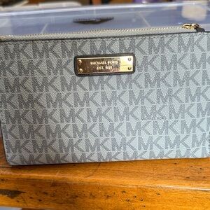 Michael Kors Blue Monogram Pouch